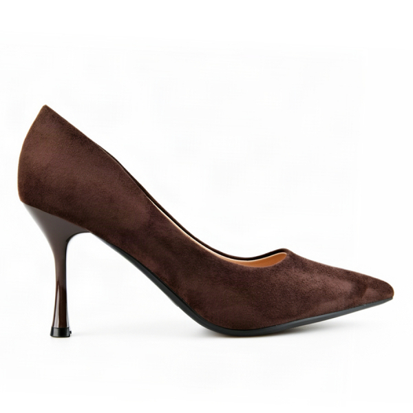 pantofi damă textil maro