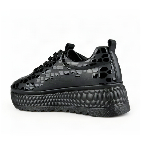 lady's shoes genuin leather black 0163059