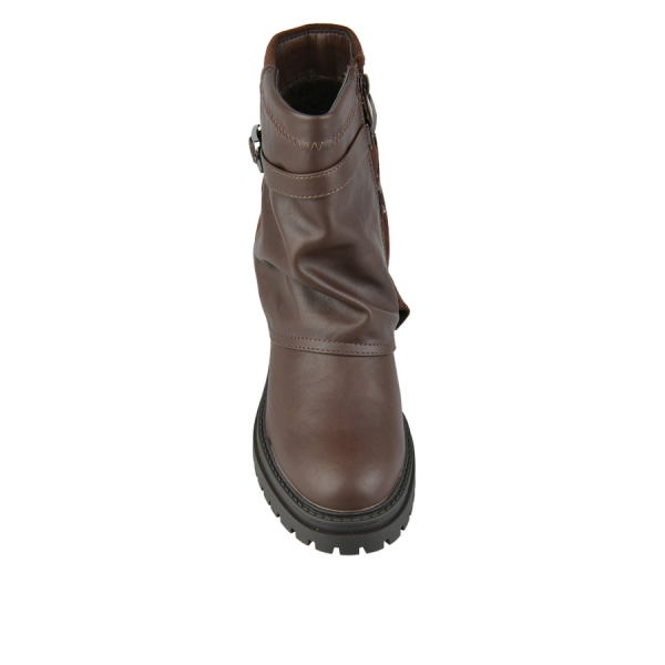 lady's boots eco leather/textile brown 0162776