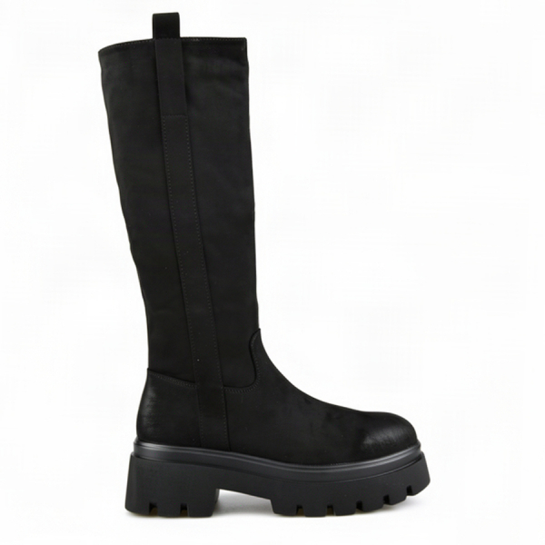 cizme damă textil negru