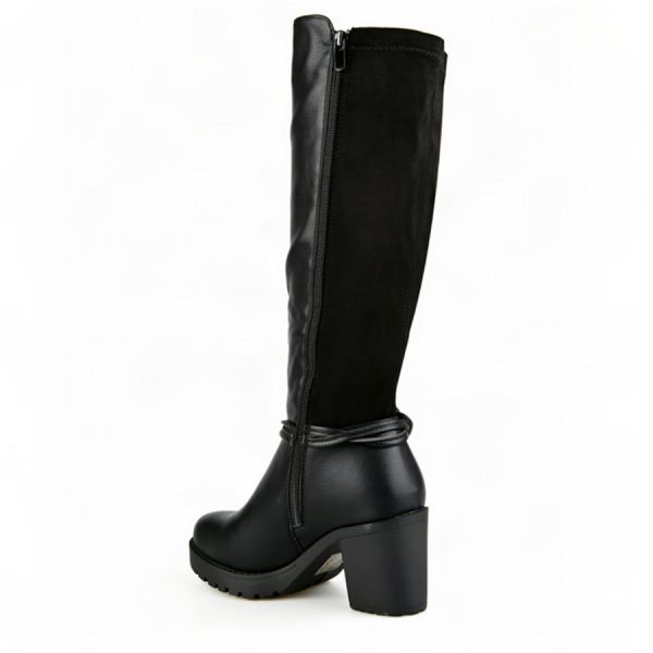 cizme damă textil/piele ecologică negru 0162507