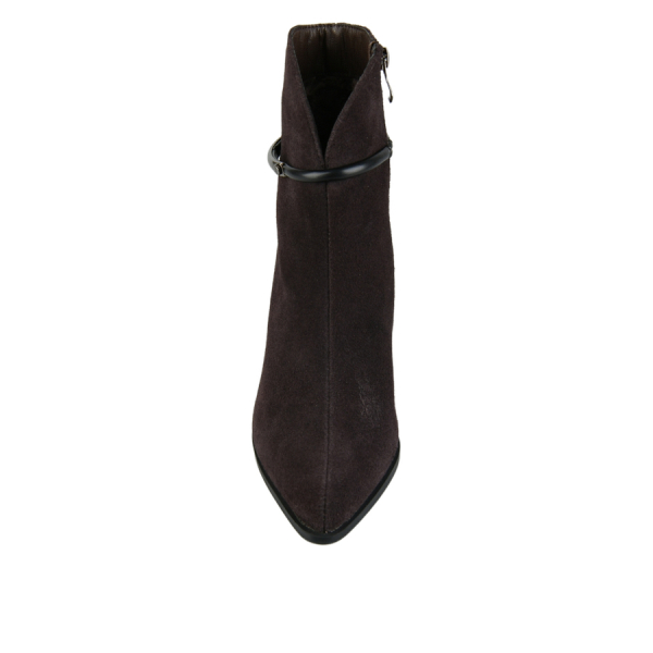 botine damă piele naturală maro închis 0162881