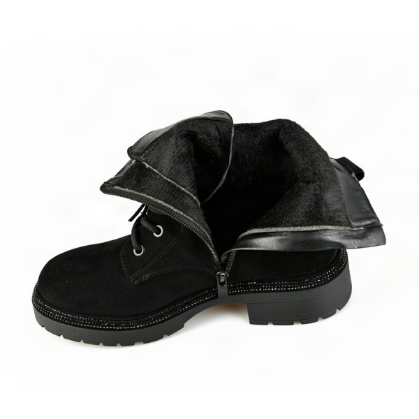 botine damă textil negru 0162440