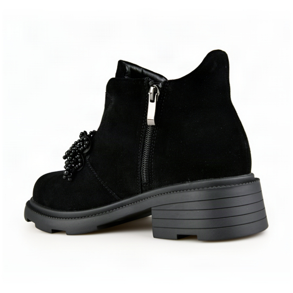 botine damă piele naturală negru 0163066