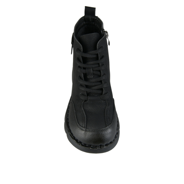 botine damă piele naturală negru 0162850