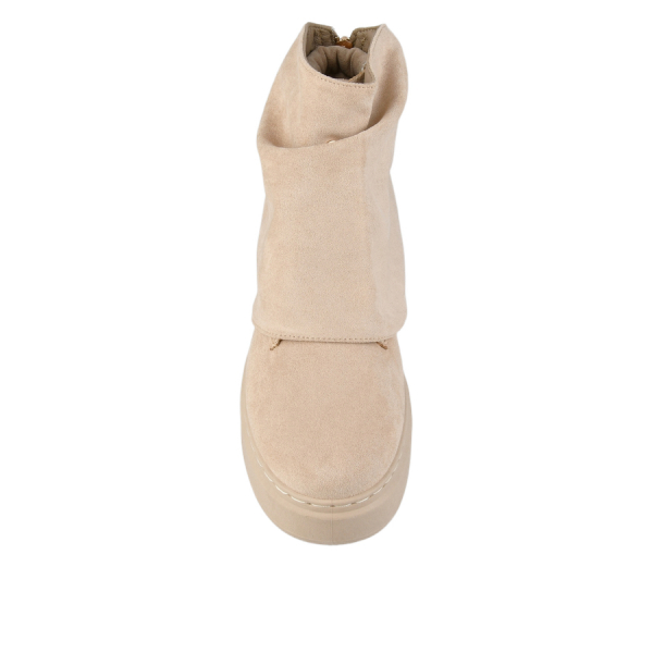 botine damă textil bej 0162716