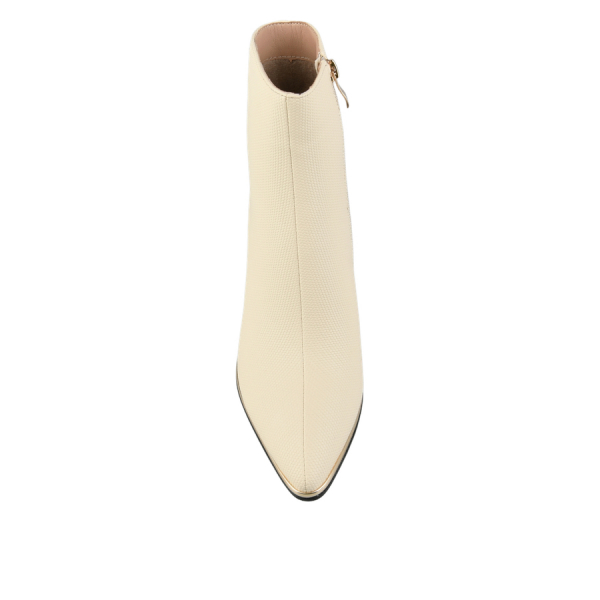 botine damă piele ecologică alb murdar 0162070