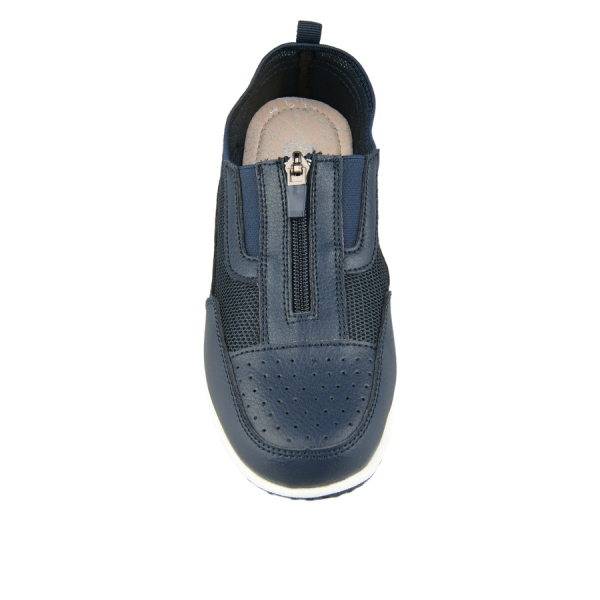 pantofi damă piele naturală/textil albastru 0161632