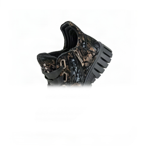 botine damă piele naturală negru 0163055