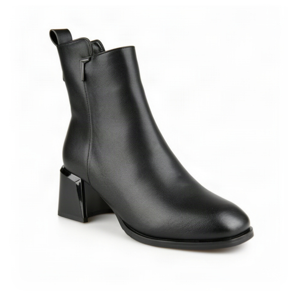lady's boots genuin leather black 0162644