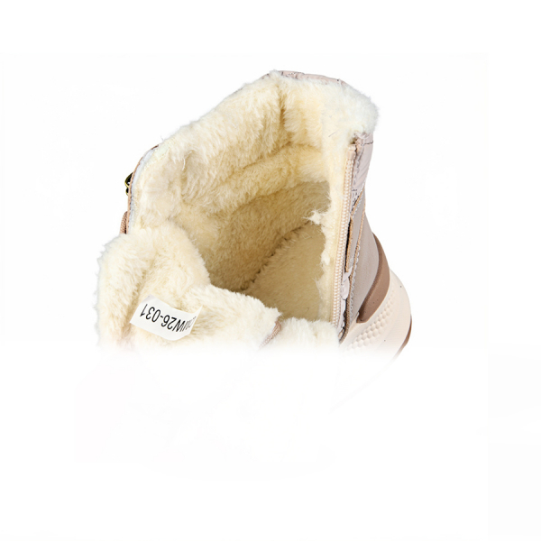 lady's boots eco leather/textile beige 0162353