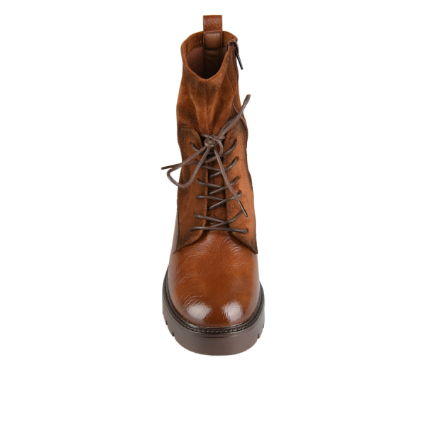 botine damă textil/piele ecologică maro 0162914