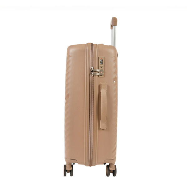 medium suitcase polypropylene light brown 0161452