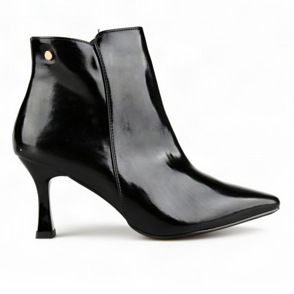 botine damă piele ecologică negru