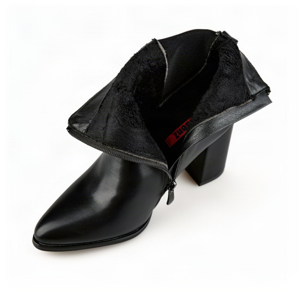 botine damă piele ecologică negru 0162838
