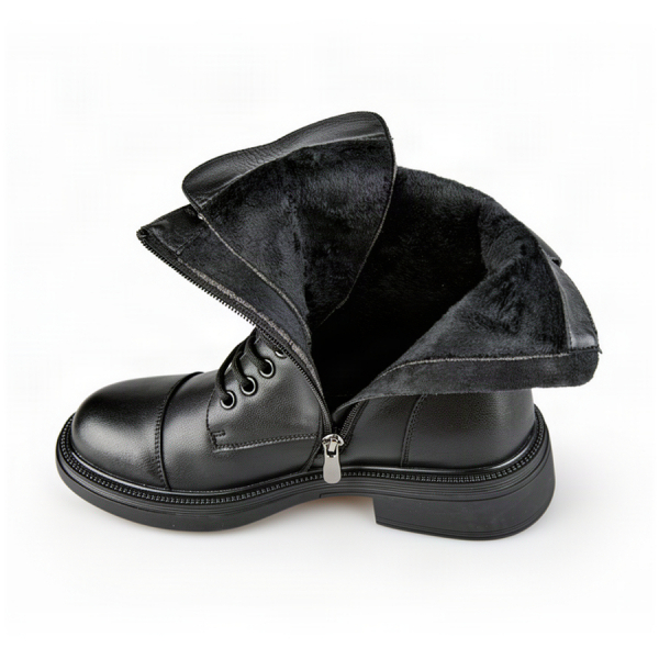 lady's boots genuin leather black 0162668