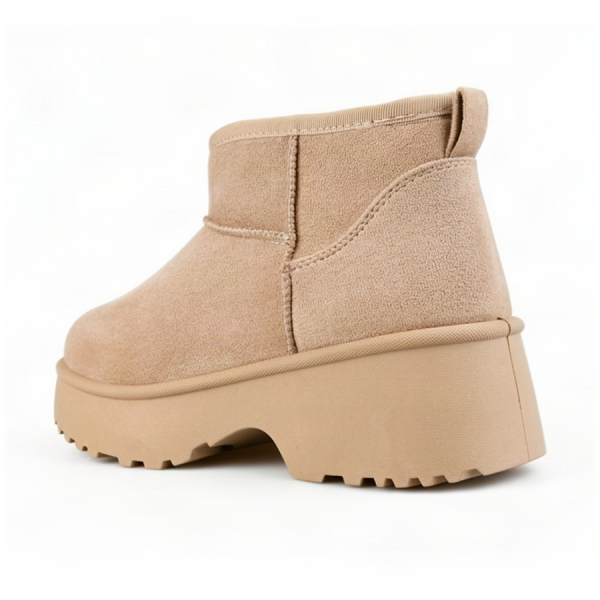 botine damă textil bej închis 0163372