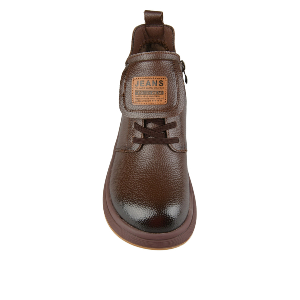botine damă piele naturală maro închis 0162859