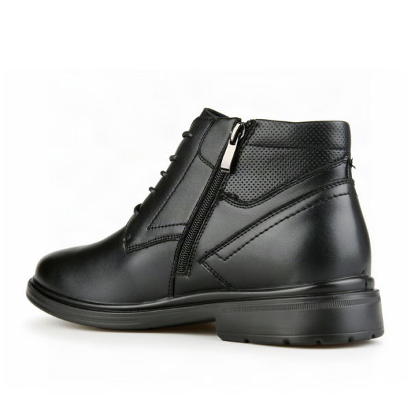 botine bărbați piele naturală negru 0162140