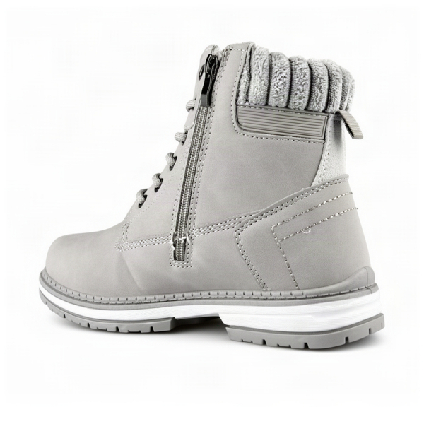 botine damă piele ecologică gri 0164212