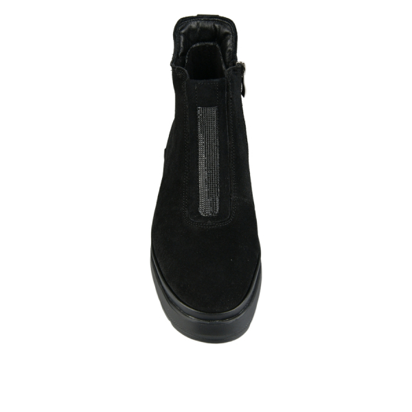 lady's boots genuin leather black 0163412
