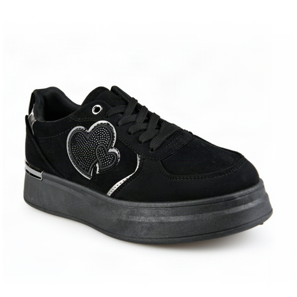 adidași damă textil/piele ecologică negru 0163359