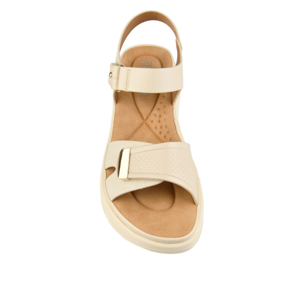 lady's sandals synthetic leather beige 0161149