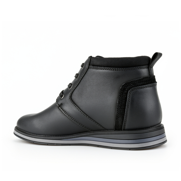 botine bărbați piele naturală negru 0162938