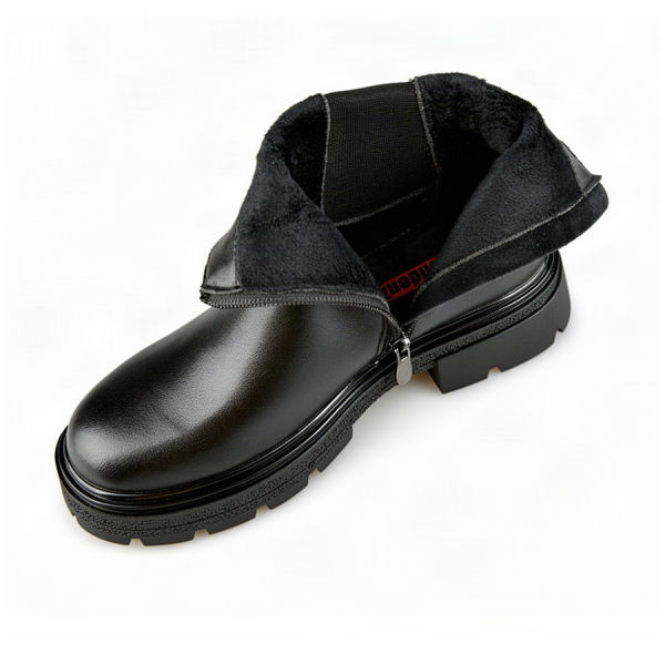 lady's boots genuin leather black 0162682
