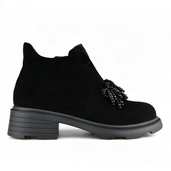 botine damă piele naturală negru 0163066