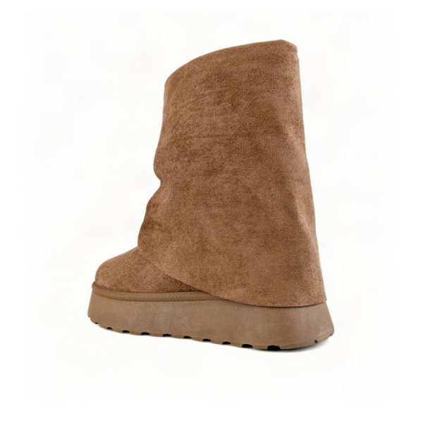 botine damă textil maro deschis 0163235