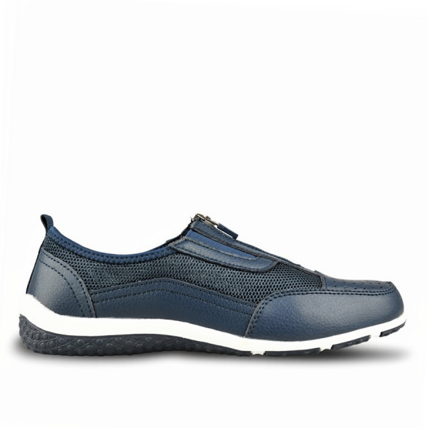 lady's shoes genuine leather/textile blue