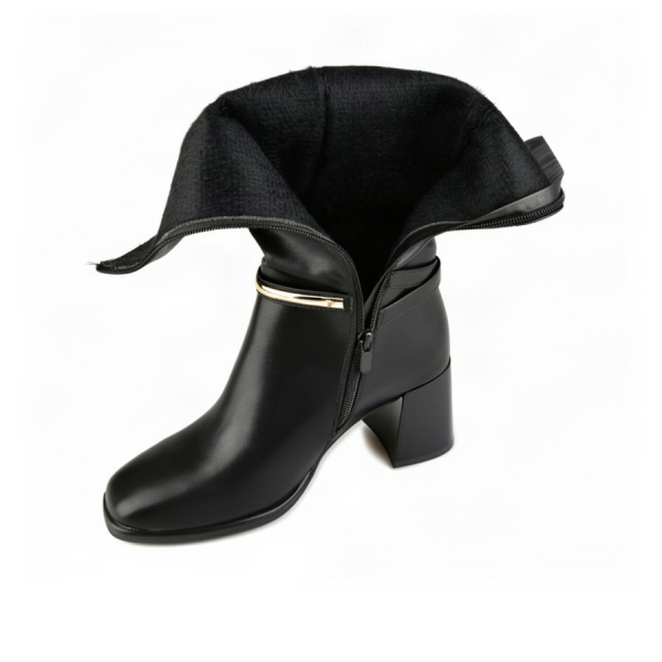 cizme damă piele ecologică negru 0162497