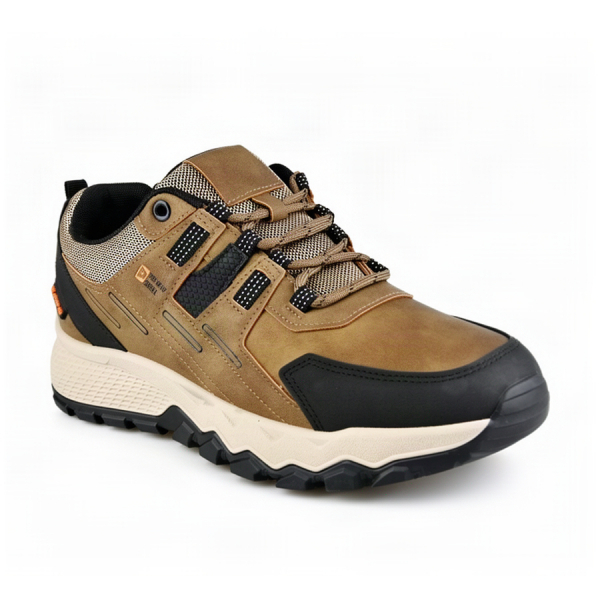 men's sneakers eco leather/textile light brown 0162618
