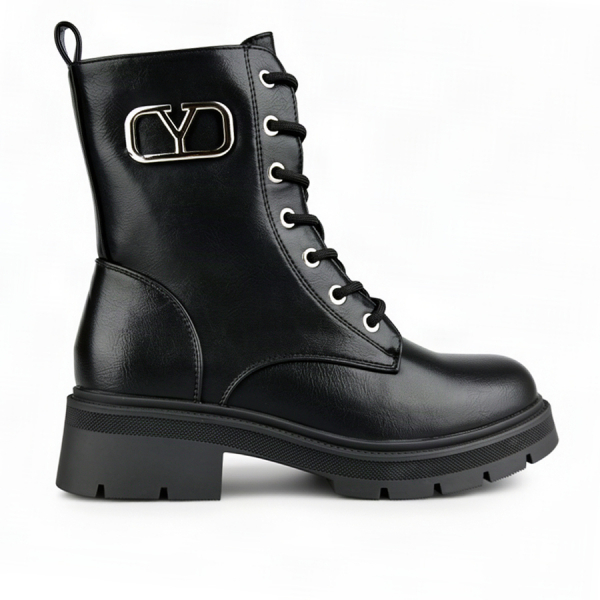lady's boots synthetic leather black