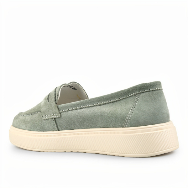 lady's shoes genuin leather green 0161992