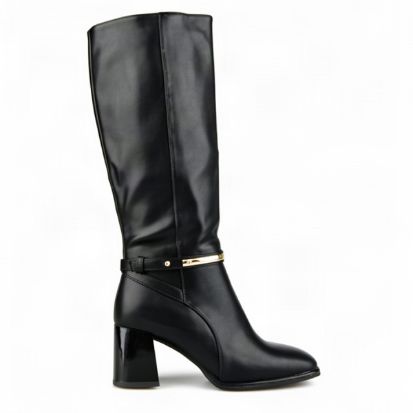 cizme damă piele ecologică negru 0162497