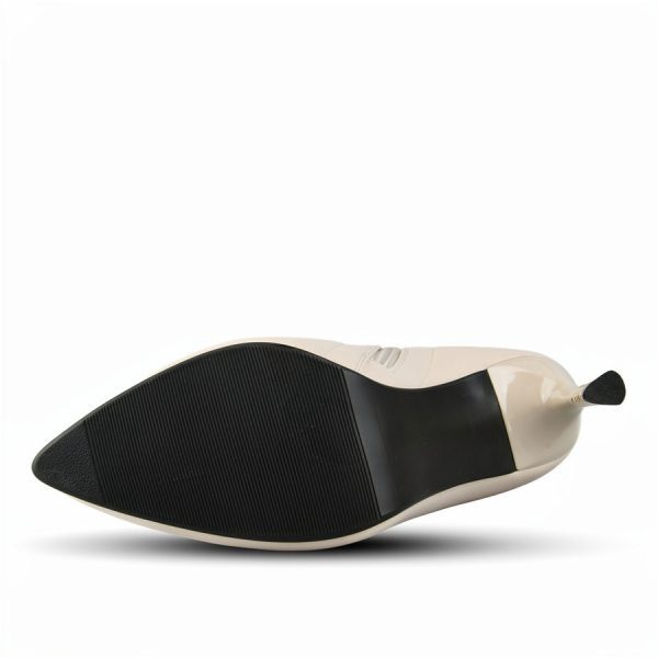 botine damă piele ecologică alb murdar 0162065
