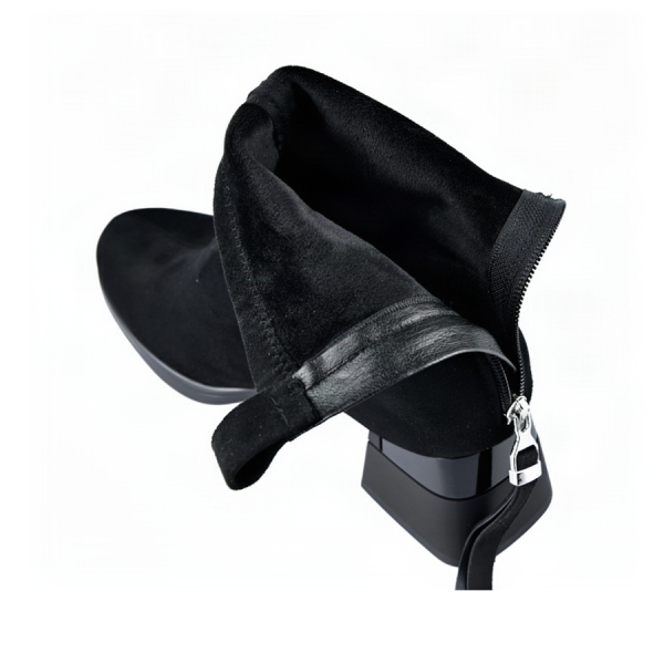 botine damă textil negru 0162424