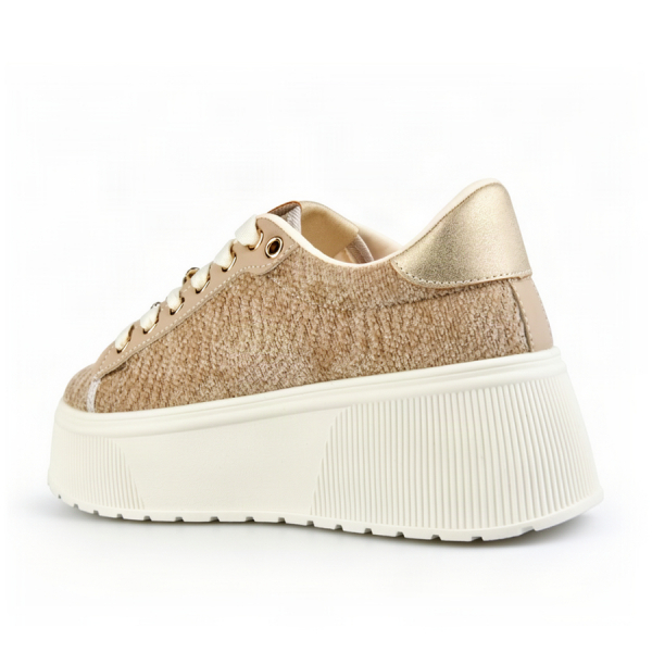 adidași damă textil/piele ecologică bej 0162710