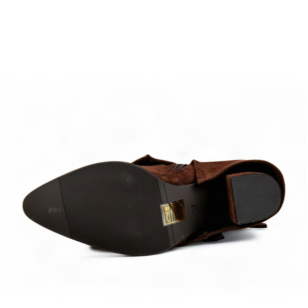 botine damă textil maro 0162833