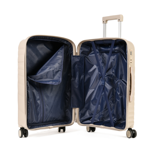 medium suitcase polypropylene light grey 0161611