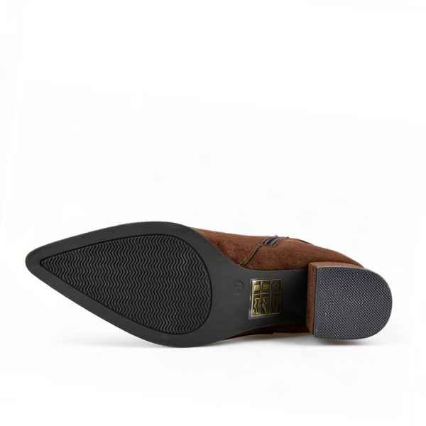 botine damă textil maro 0162481