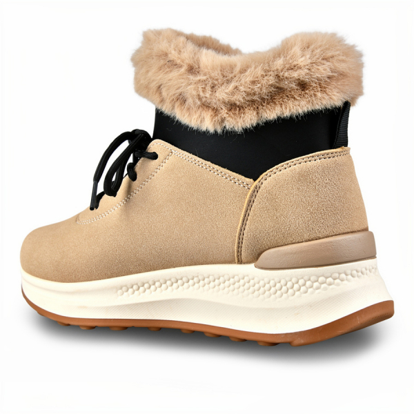 lady's boots eco leather/textile light brown 0162307