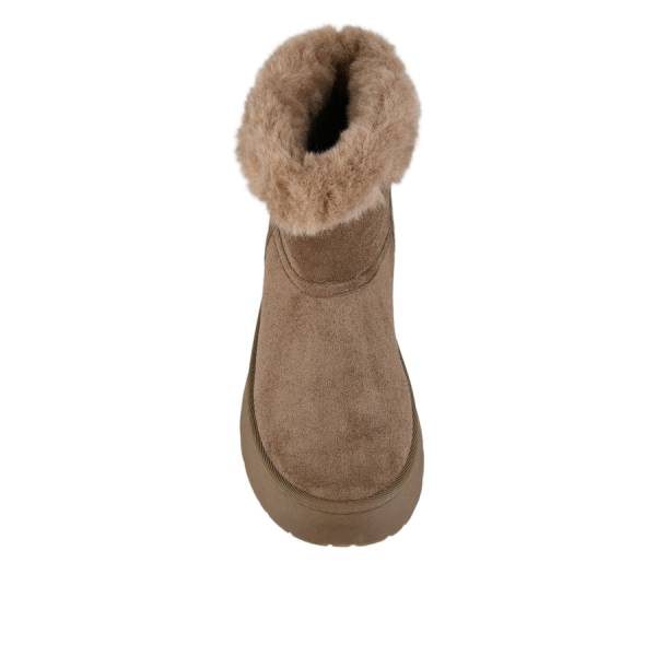botine damă textil maro deschis 0163247