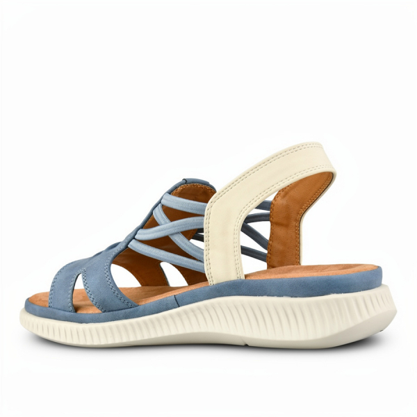 lady's sandals synthetic leather blue 0160688