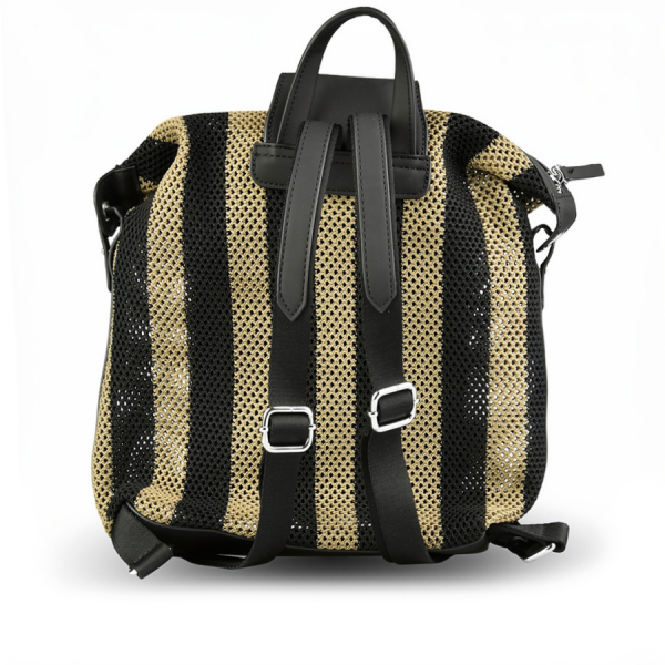 rucsac damă piele ecologică negru/verde 0160113