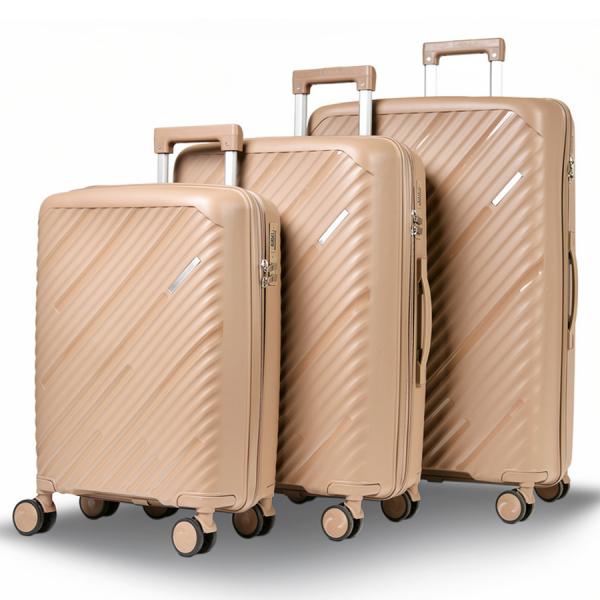 medium suitcase polypropylene light brown 0161452