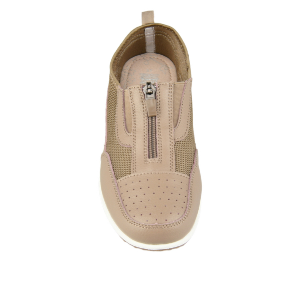 lady's shoes genuine leather/textile beige 0161633