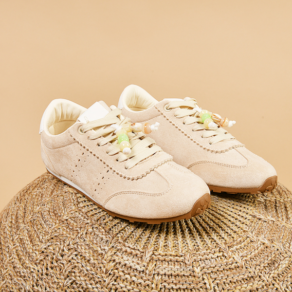 adidași damă piele ecologică/textil bej 0159270